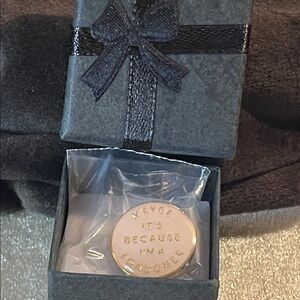 Brand New Burberry London Gold Tone Pin 0.75”